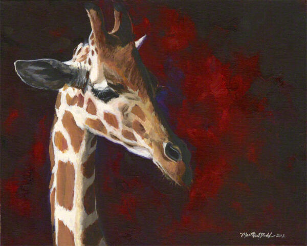 Giraffe art print