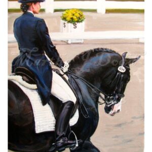 Dressage horse and rider