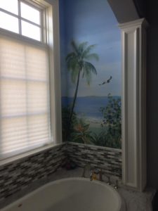 Tropical Bathroom Mural