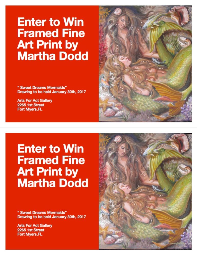 Win “Sweet Dreams, Mermaids” Framed Print by Martha J Dodd!