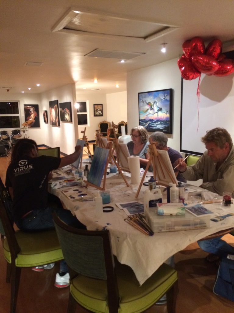 Art Class at the Praise Lounge Gallery in February was a Great Success!