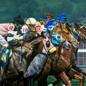 Race horse painting and Race Horse Wall Art