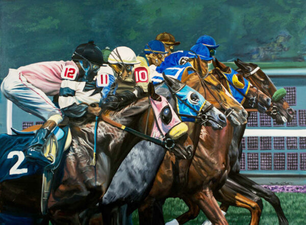 Race horse painting and Race Horse Wall Art