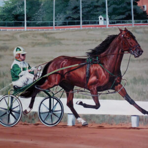 harness racing painting