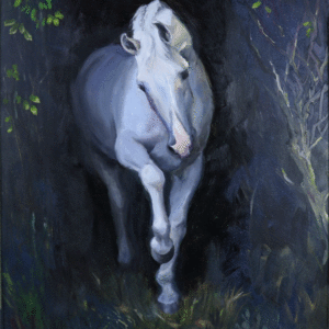 Painting of white horse