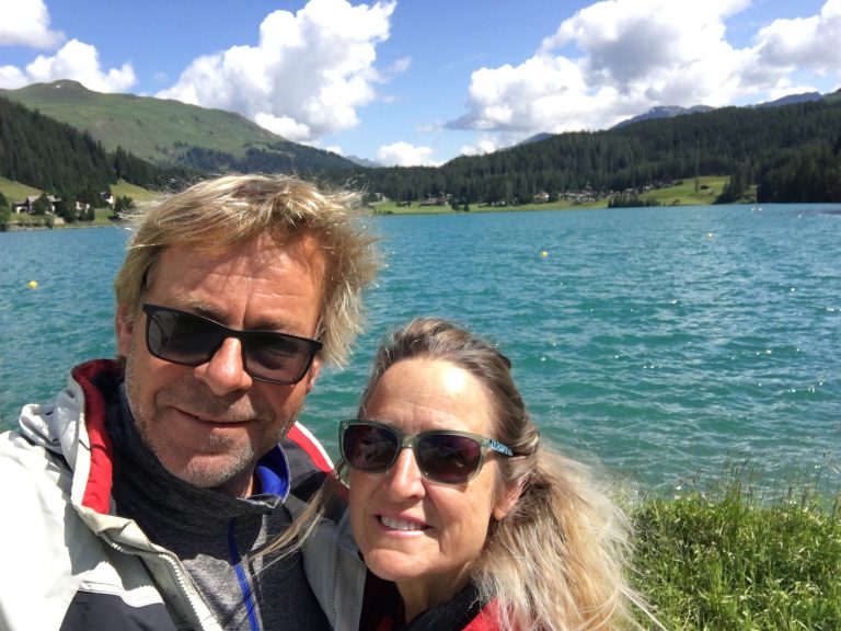 Marc and Martha on the lake of Davos