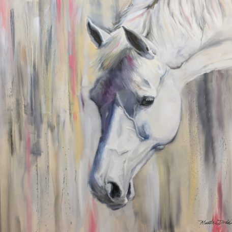 Bianc White Horse art print