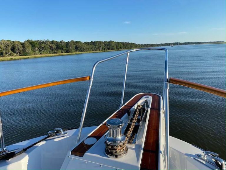 quarantine time: a view from the front end of the boat