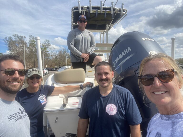 Matthew Marcaulitus, of the Cape Coral Fire Department, Shar Beddow of the Greater Naples Fire Department, Aaron Stritenberger of the San Carlos Fire Department, and my Marine son, Jackson Dodd.