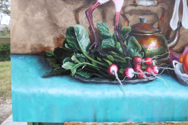 Roseate Spoonbill Bird, Still Life Print, Floral, Fruit, A Rose is a Rose - Image 4